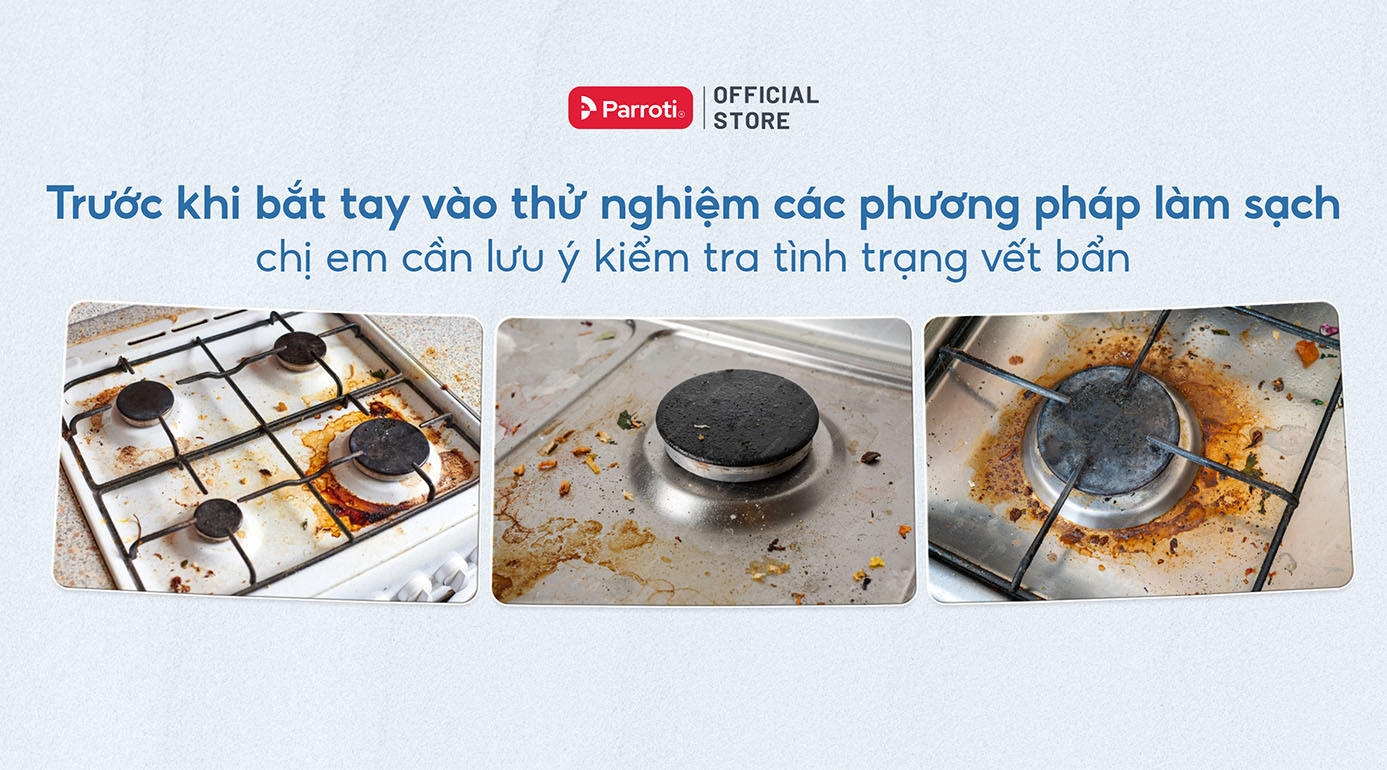 Kiểm tra tình trạng bếp dính dầu mỡ lâu ngày
