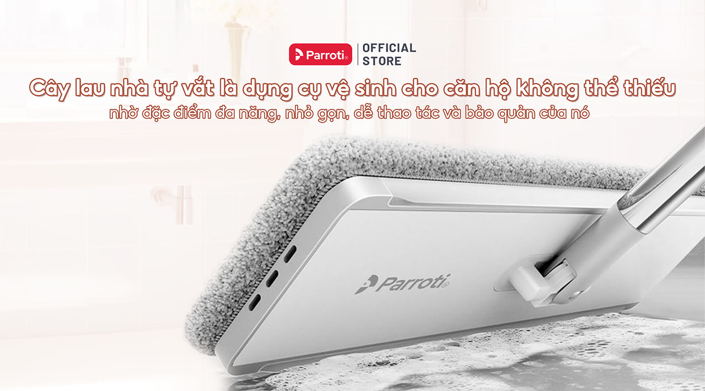 Cây lau nhà tự vắt là dụng cụ vệ sinh căn hộ không thể thiếu