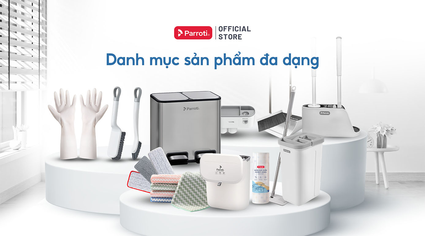 Thương hiệu Parroti sở hữu thương hiệu danh mục sản phẩm gia dụng đa dạng