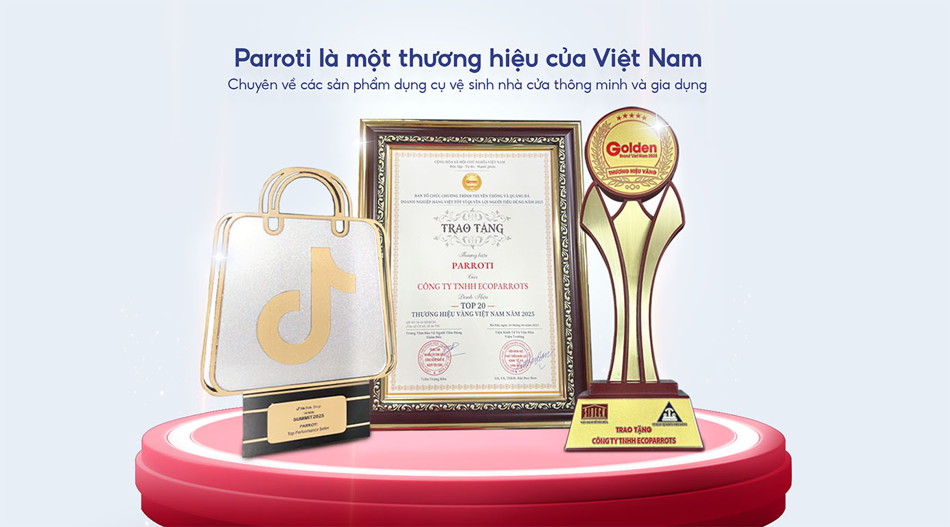 Parroti là thương hiệu chuyên về các sản phẩm dụng cụ vệ sinh nhà cửa