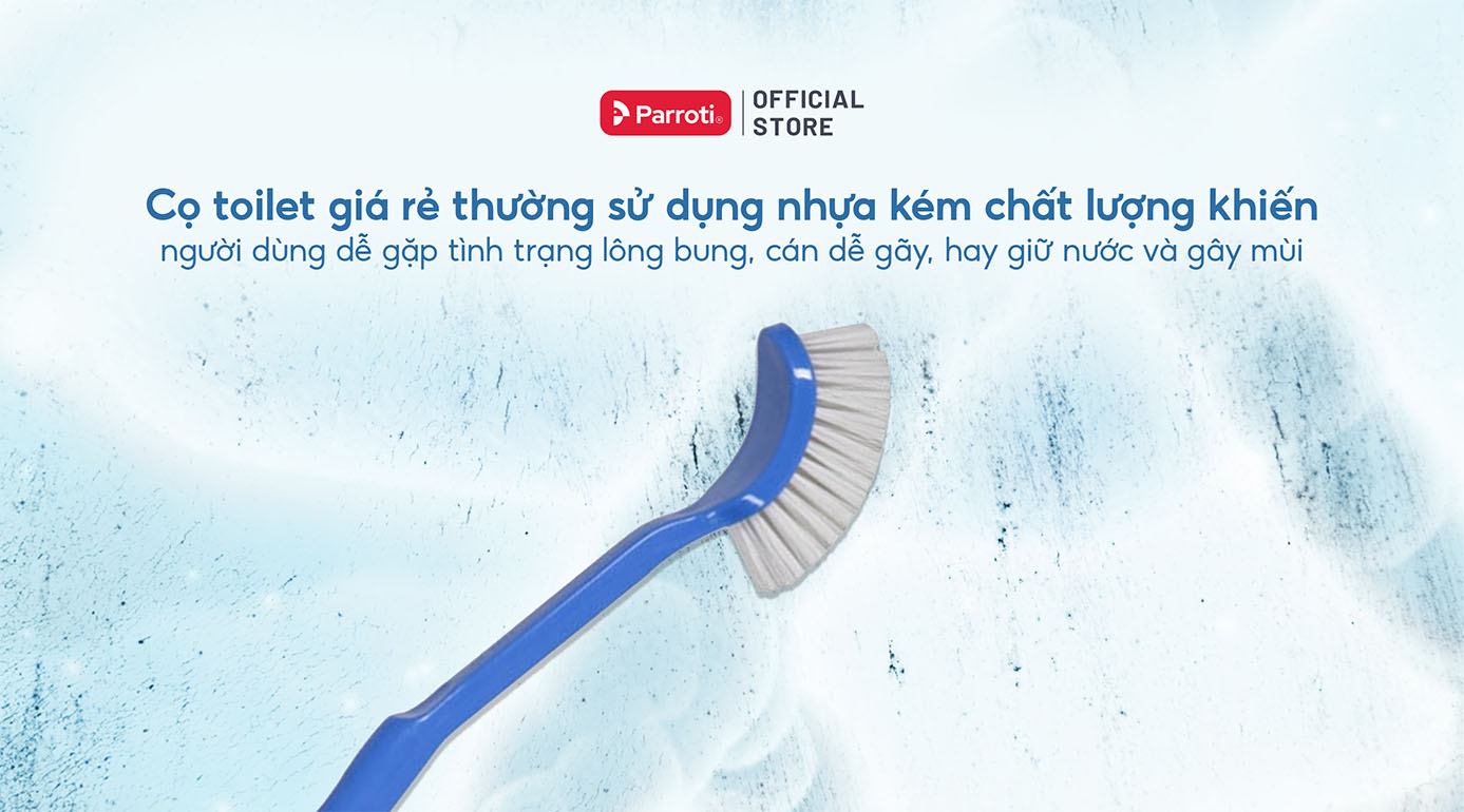 Cọ bồn cầu giá rẻ thường là tác nhân gián tiếp gây nên tình trạng ố vàng bồn cầu