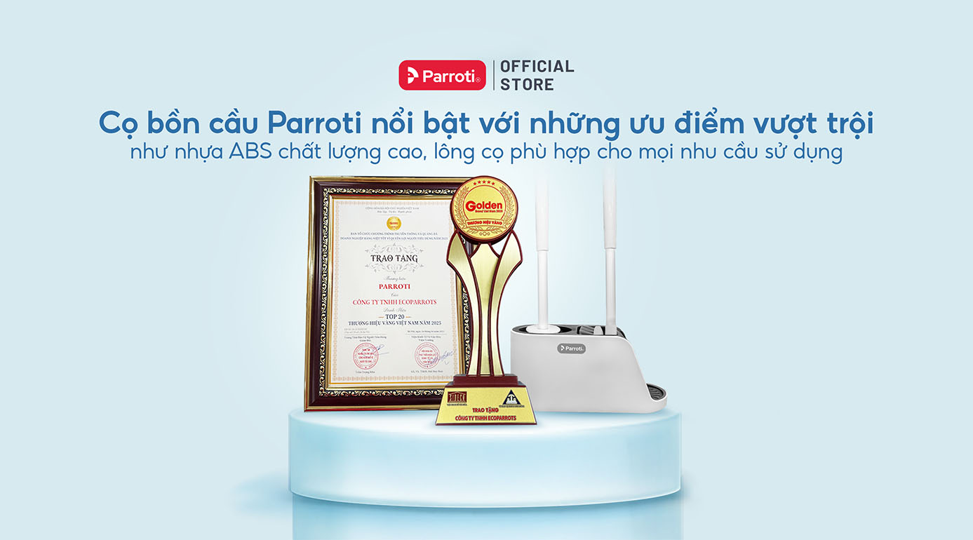 Cọ bồn cầu Parroti là sản phẩm được hàng ngàn gia đình Việt tin dùng