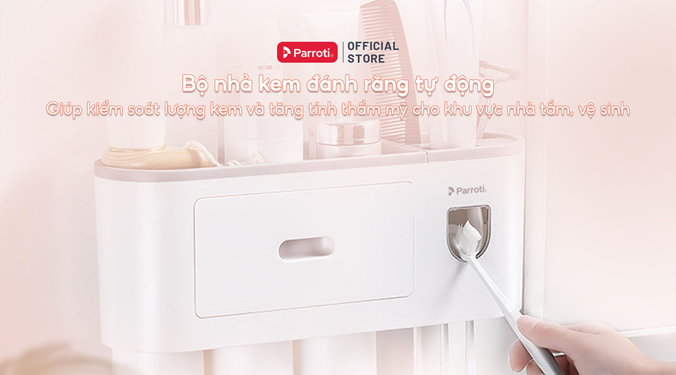 Bộ nhả kem đánh răng tự động giúp kiểm soát lượng kem và tăng tính thẩm mỹ cho khu vực nhà tắm, vệ sinh