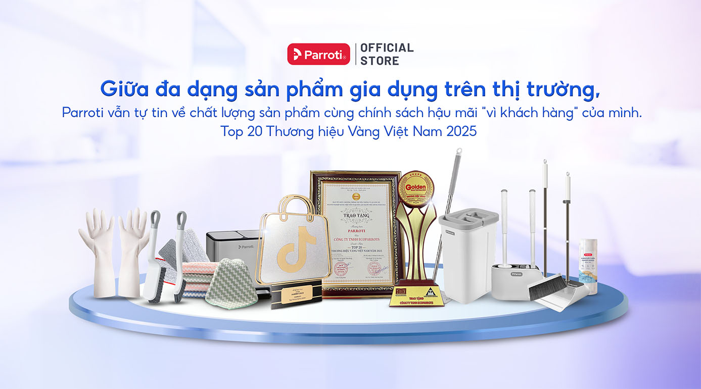 Kệ cốc đánh răng Parroti thương hiệu Vàng Việt Nam
