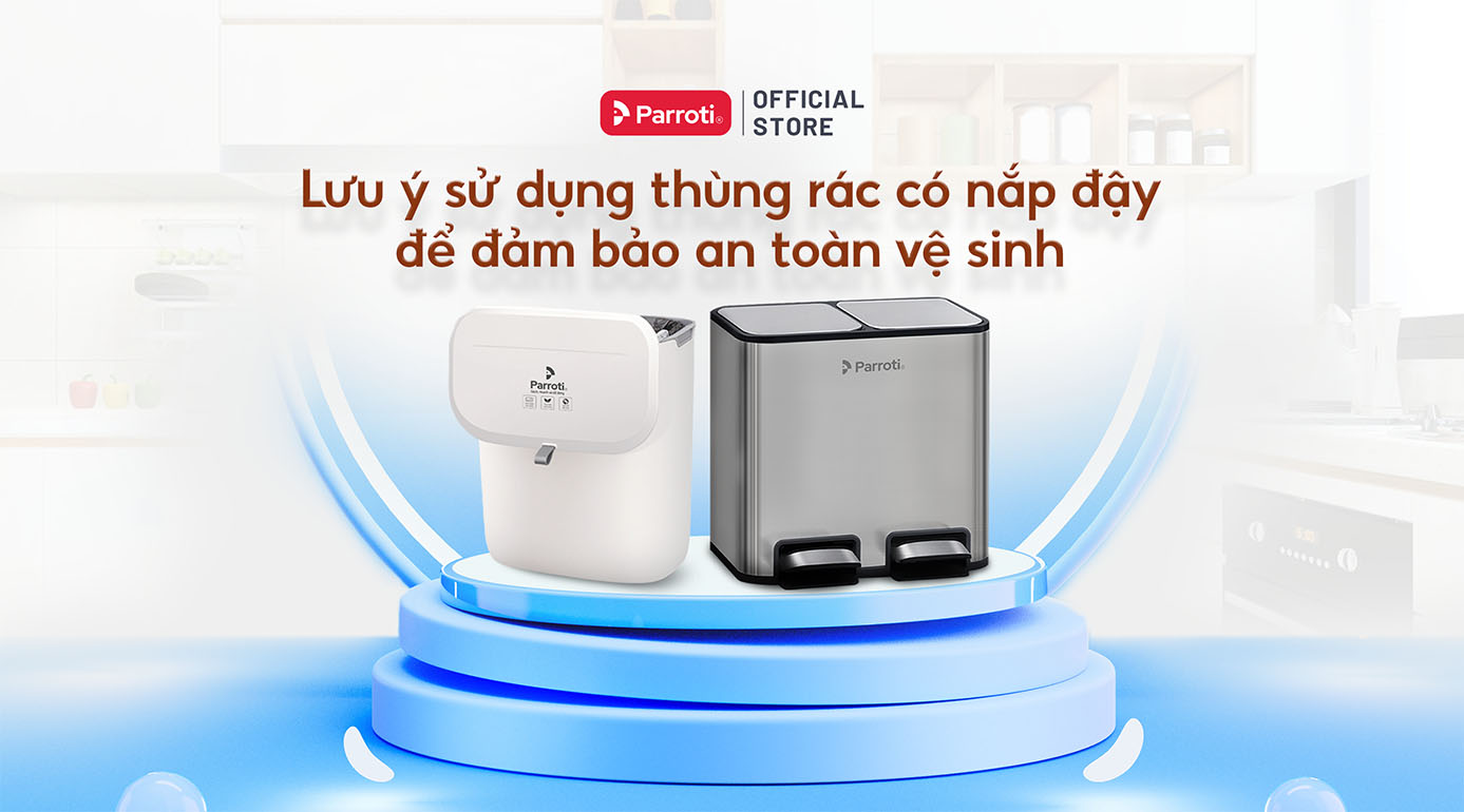 Dùng thùng rác có nắp đậy để hạn chế côn trùng mùa mưa
