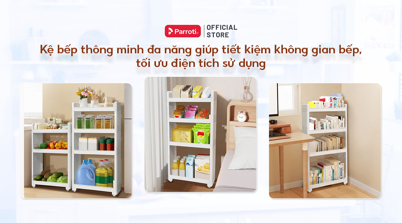 Kệ bếp thông minh đa năng giúp tối ưu không gian
