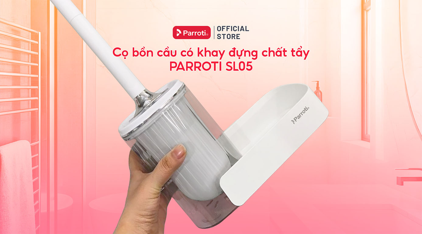 Cọ bồn cầu có khay đựng chất tẩy Parroti SL05