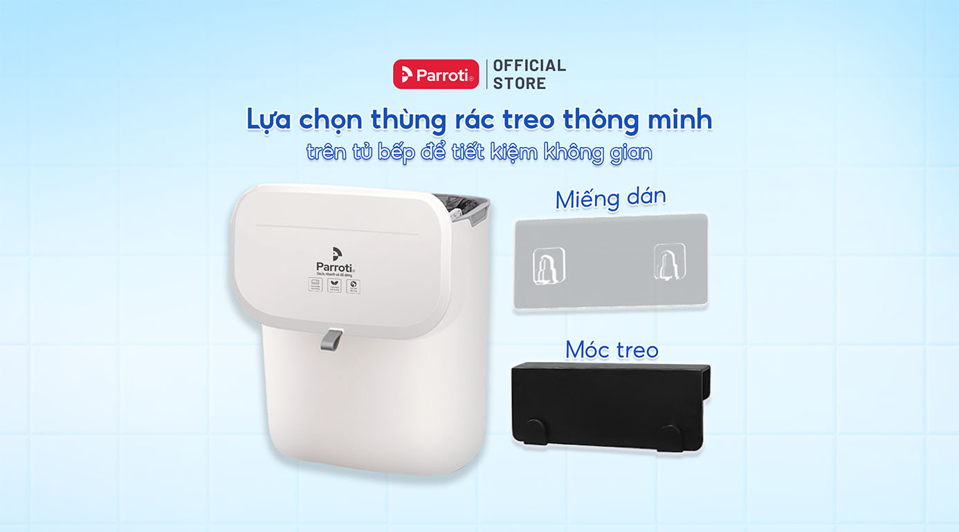 Lựa chọn thùng rác treo thông minh trên tủ bếp để tiết kiệm không gian