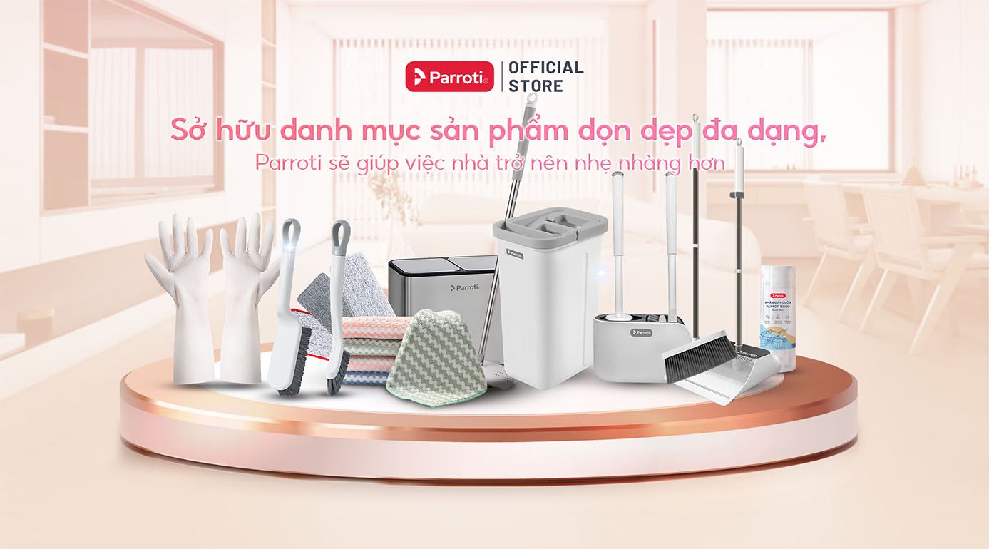 Sở hữu danh mục sản phẩm dọn dẹp đa dạng, Parroti sẽ giúp việc nhà trở nên nhẹ nhàng hơn