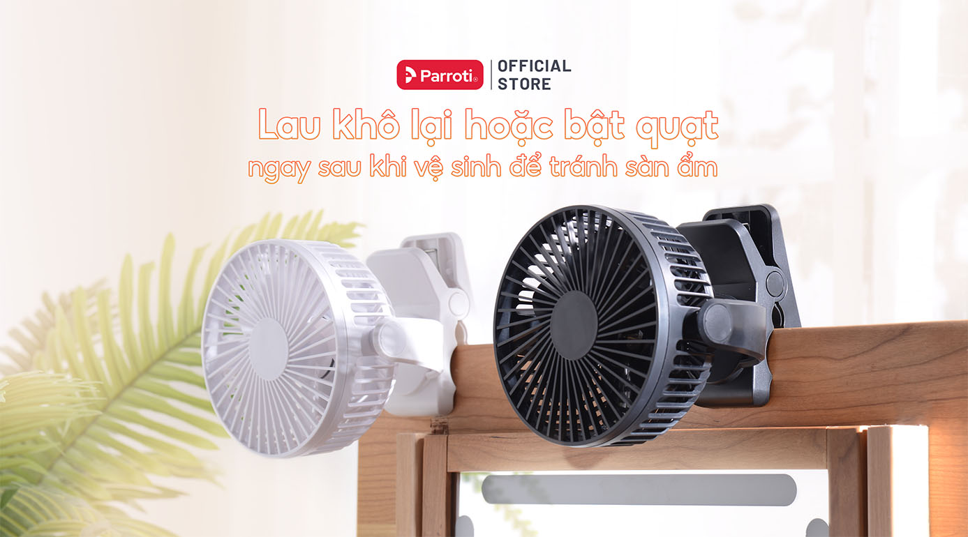 Lau khô lại hoặc bật quạt ngay sau khi vệ sinh để tránh sàn ẩm