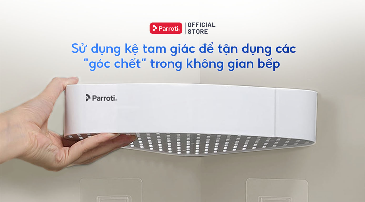 Sử dụng kệ góc để tận dụng không gian bếp
