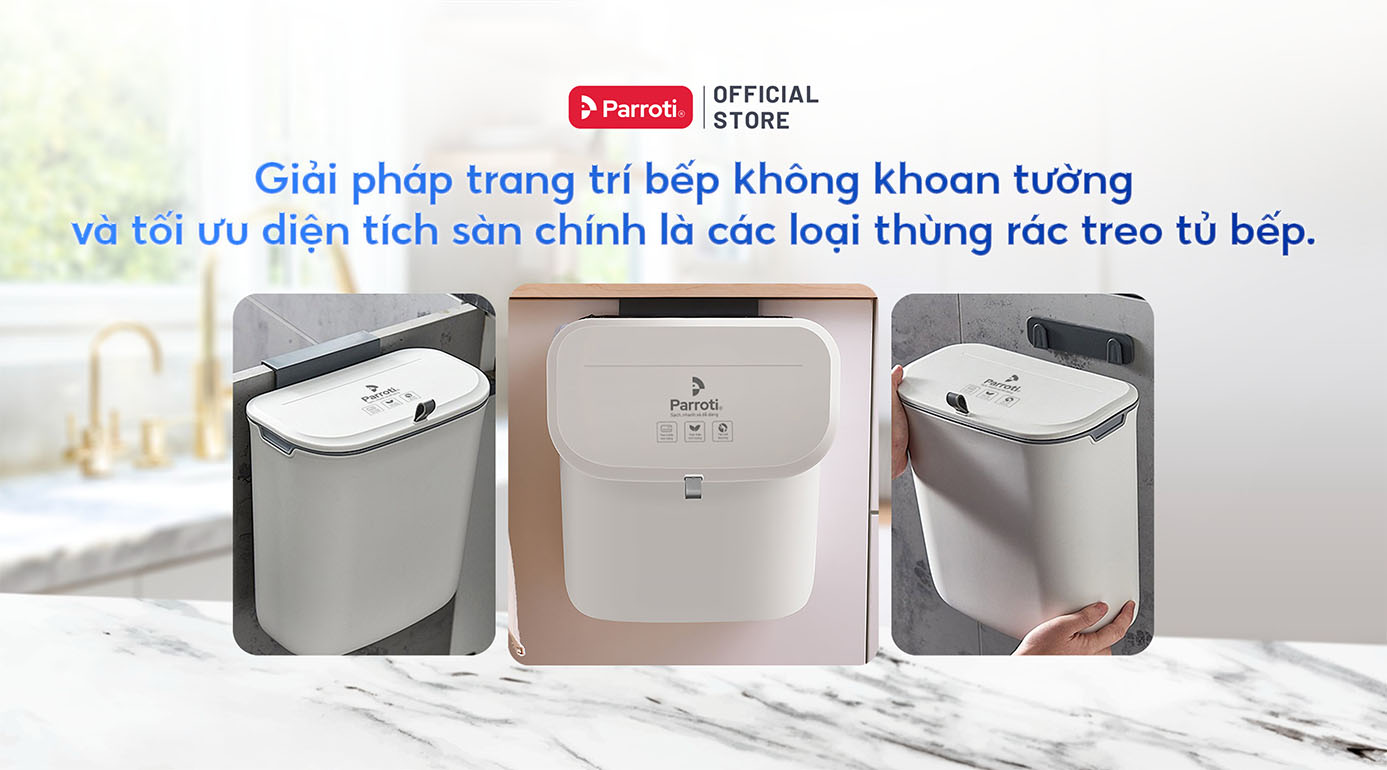 Giải pháp trang trí bếp không khoan tường