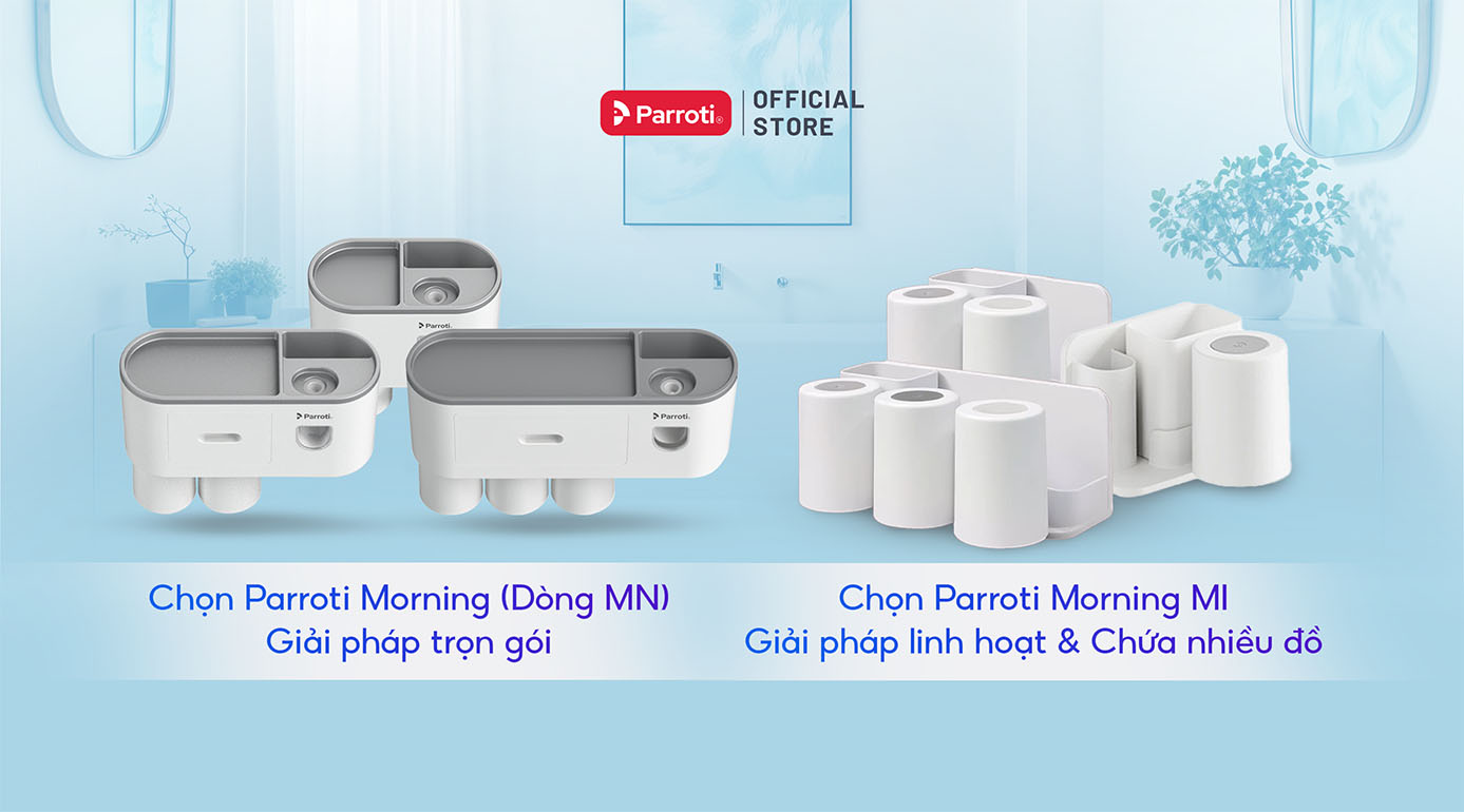 Lựa chọn bộ nhả kem, đựng cốc đánh răng theo nhu cầu