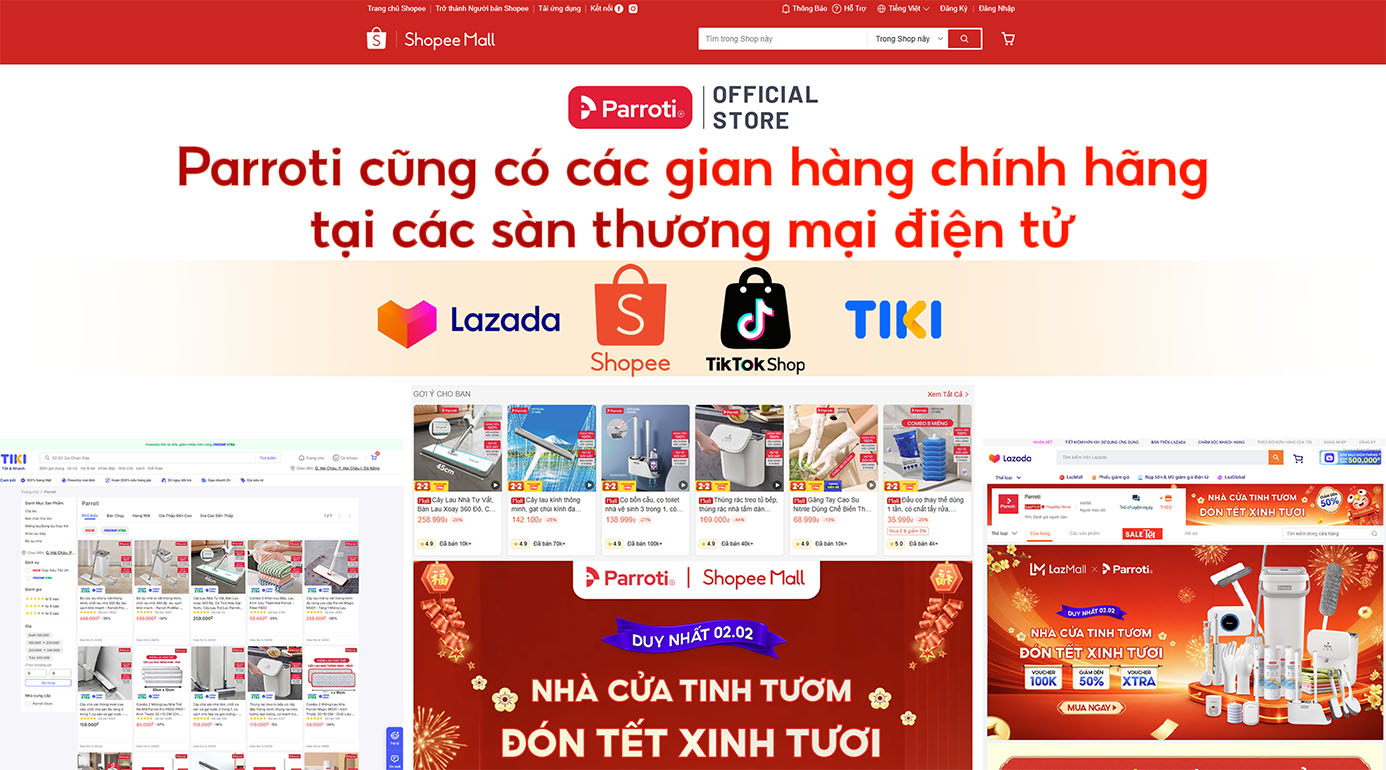 Mua cây lau nhà ở đâu chính hãng - Parroti