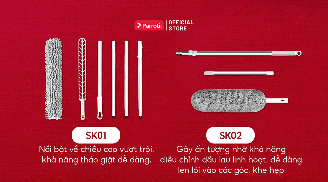 Cây phủi bụi cho trần nhà cao