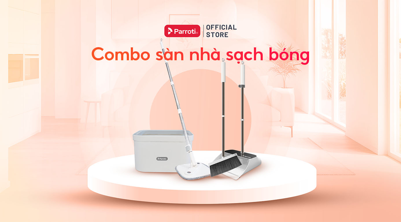 Combo dọn nhà đón Tết, lau sàn nhà sạch bóng