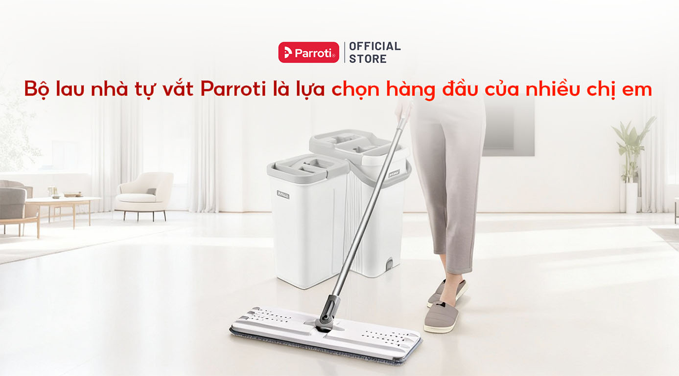 Bộ lau nhà tự vắt PR01 - Mua cây lau nhà ở đâu chính hãng